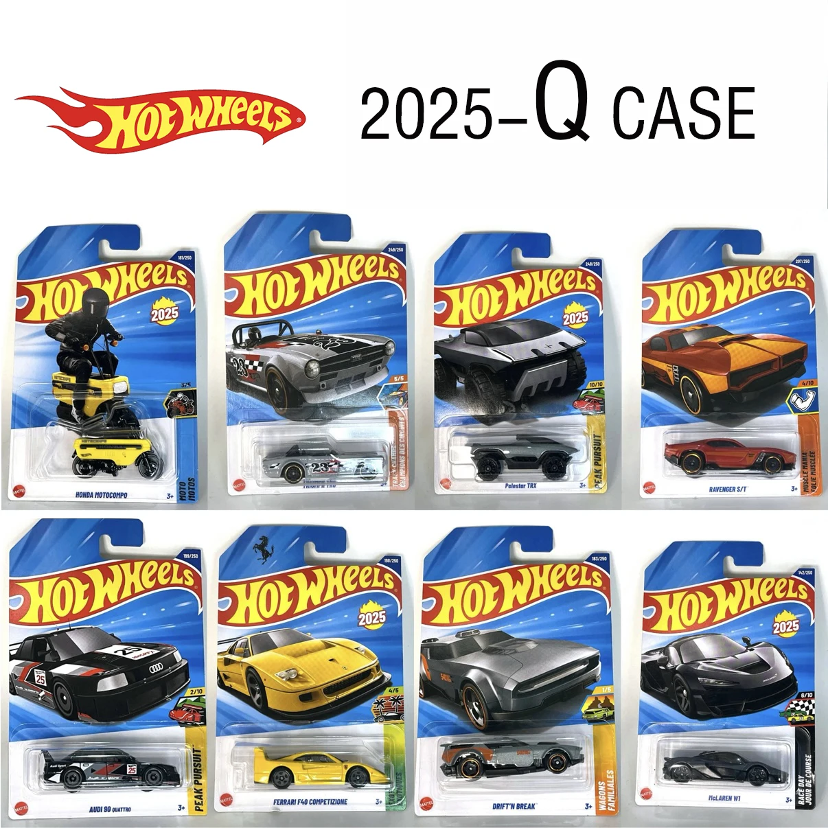 

Чехол Hot Wheels Cars 2025 Q Ford Ferrari Honda, 1/64, литая металлическая модель игрушечного транспортного средства
