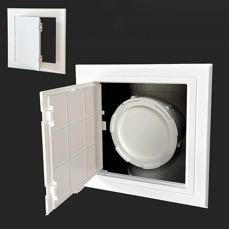 1 Pc Access Panel Inspection Hole PVC Access Doors Wall Ceiling White Hatch Cover Universal Plastic Push-Type Inspection Port