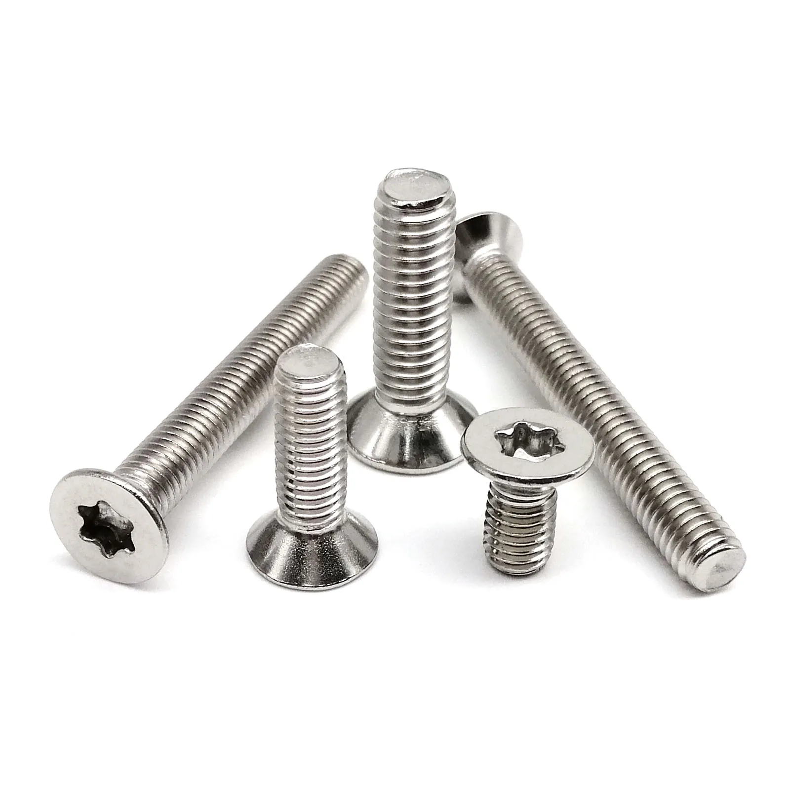 HZYUEGOU M1.4 M1.6 M2 M2.5 M3 M4 M5 M6 M8 GB2673 Sechsrund-Torx-Senkkopfschraube 304 A2 Edelstahl L=3-100mm – Detail 5
