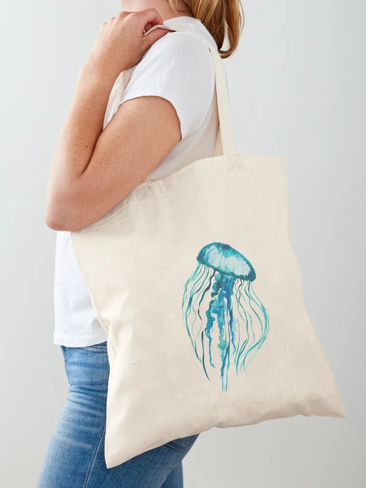 

Watercolor Jellyfish Tote Bag Beach bag bag luxury women shopper bags custom tote