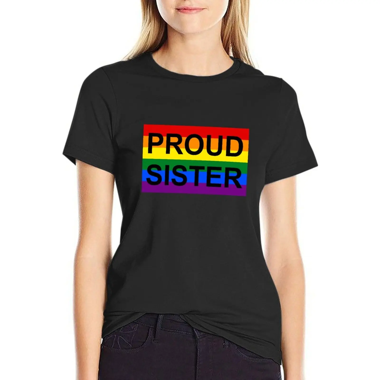 PROUD SISTER T-Shirt Short sleeve tee korean fashion t-shirt dress for Women sexy