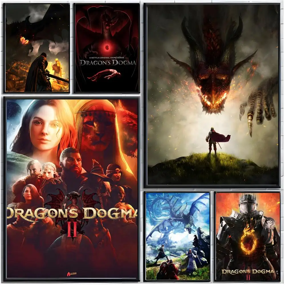 open world game D-Dragon's Dogma 2 Poster Modern Wall Art Home Decor Living Room Decorative Print Unframed
