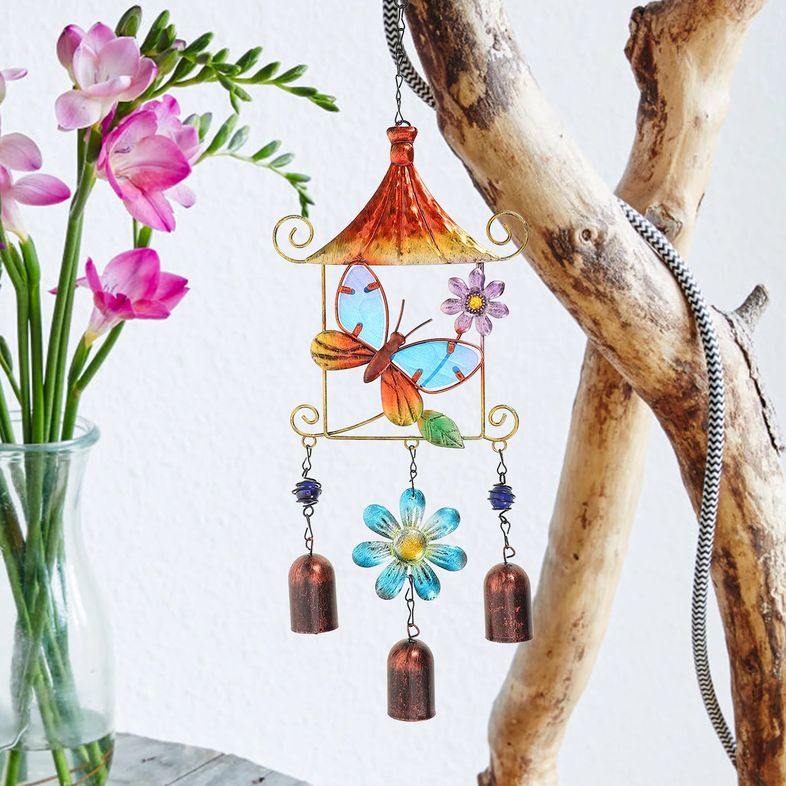 

Vintage Metal Wind Chime Bell Pendant Decorative Home Garden Hanging Bell Ornament Outdoor Indoor Decor Wind Chime