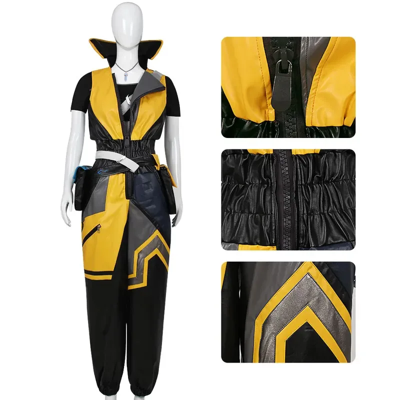 

Новая игра Valorant, карнавальный костюм Waylay, комбинезон, рюкзак, ожерелье, одежда для взрослых для женщин и мужчин, Хэллоуин, карнавал, 5 дБ,