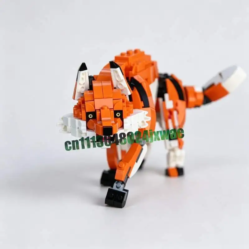 NEW 486PCS Red Fox MOC Building Blocks Animal Figure Model DIY Assembly Creative Puzzle Educational Toy Collectible Display Gift