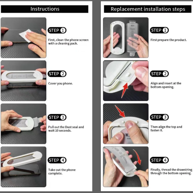 Screen Protector For iPhone17 ProMax 16pro 13 14 15 Full Coverage HD 3pcs HD tempered glass film + Installation tools (reusable)