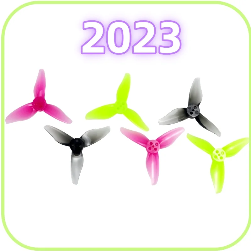 8 Pairs (8CW 8CCW) Gemfan Hurricane 2023 2X2.3X3 3 Blades Propeller 1mm 1.5mm for RC FPV Racing Freestyle 2 Inch Toothpick Drone
