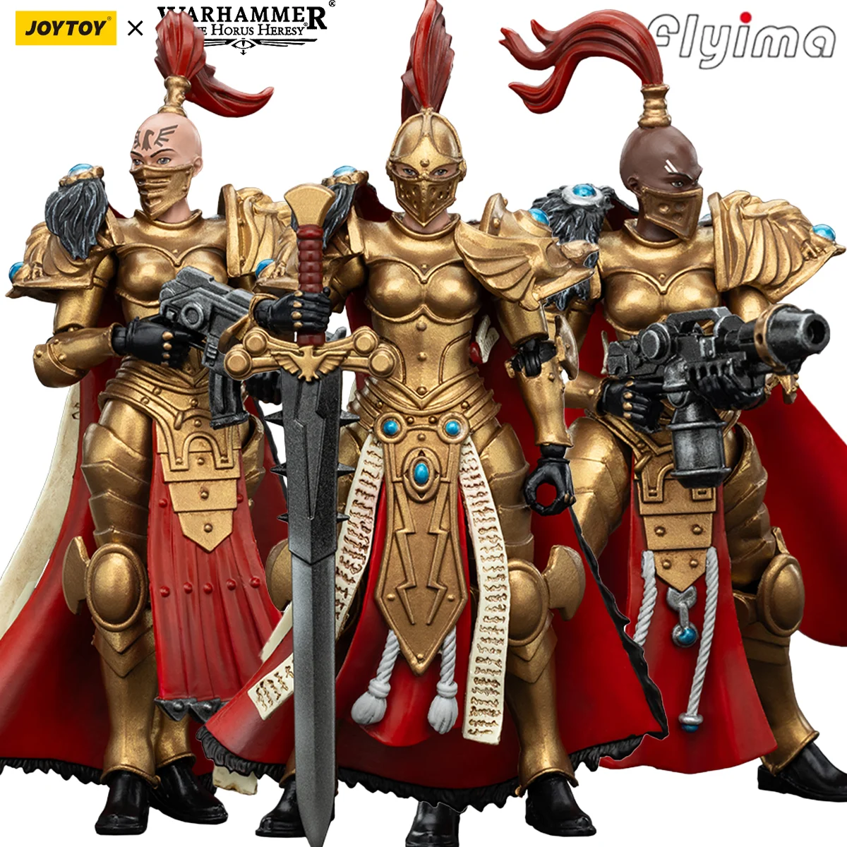 

JOYTOY Warhammer 30K 1/18 Action Figures Sisters of Silence White Falcons Vigilator Cadre 3PCS Anime Military Model