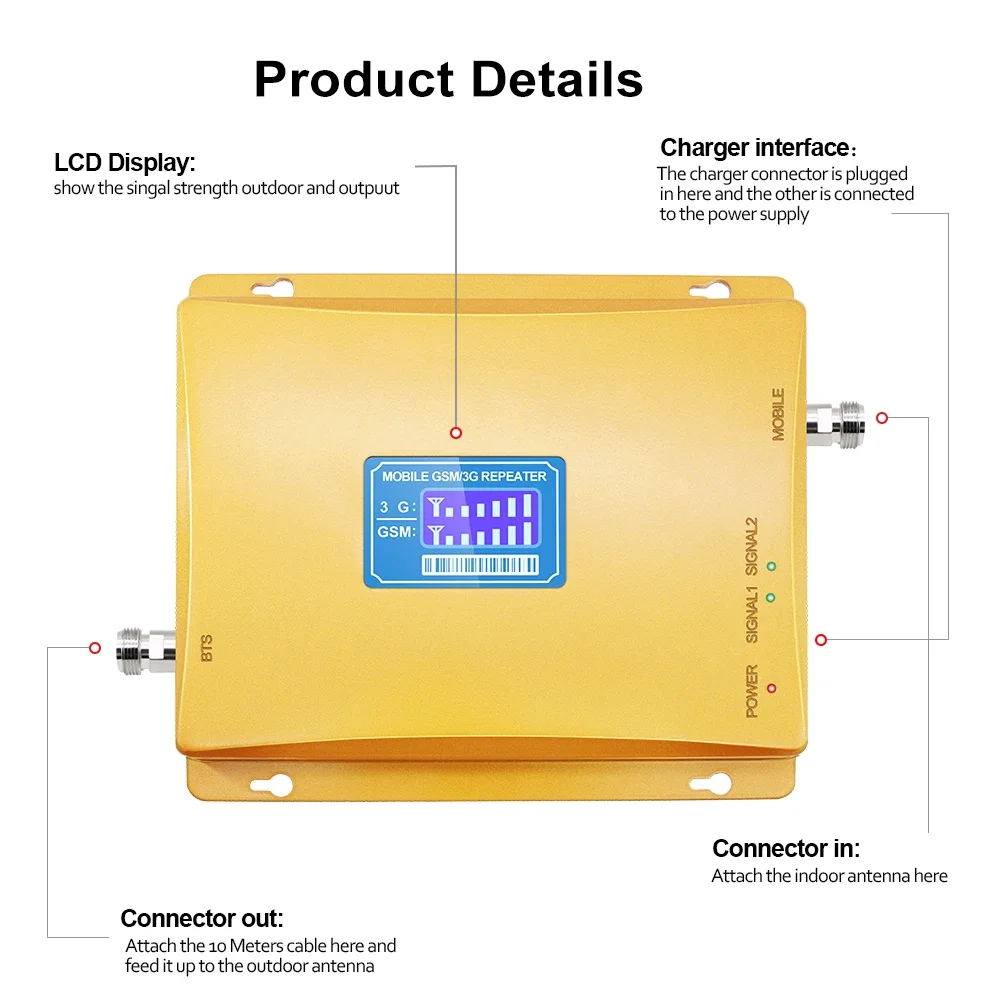 repeater GSM 900 2100 dual band repeater 2g 3g booster WCDMA 2100MHz GSM 900mhz 3g W-CDMA cell phone signal booster amplifier