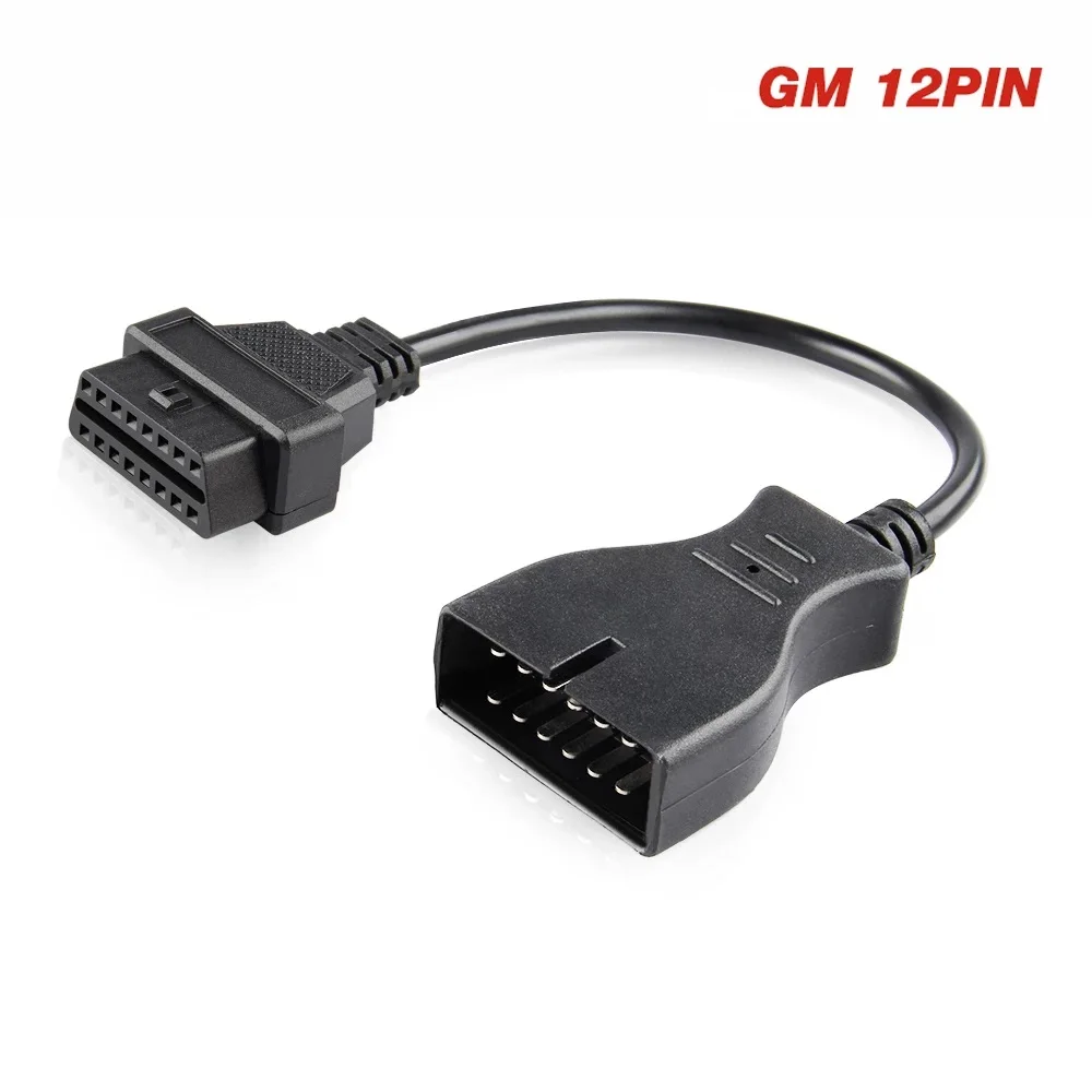 

for GM 12 Pin OBDII OBD 2 Auto Diagnostic Connector Adapter Cable GM12 to 16 Pin Cable for GM Vehicles Auto Scanner Adapter