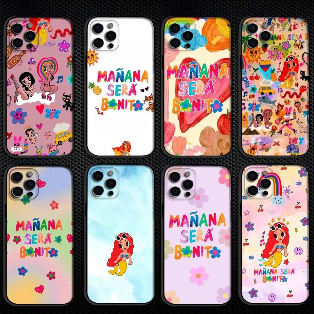 

Manana Sera Bonito Karol G Phone Case For iPhone 16,15,14,13,12,11 Plus,Pro Max, Others Soft Black Cover