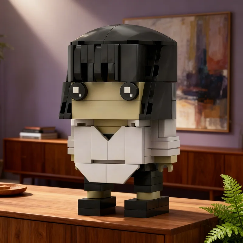 118pcs MOC Mia Wallace Pulp Fiction Headz Diy Building Blocks Kit Creative Set Challenge Collectible XL Toy Gift For Hobbyists