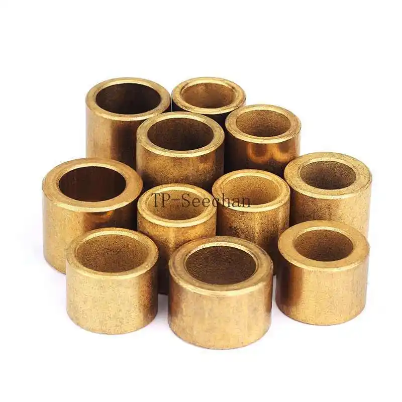 High Quality Powder Metallurgy Oil Bearing Brass Sleeve / Wear-resistant Brass Shaft Sleeve Brass Bushing M3-M60