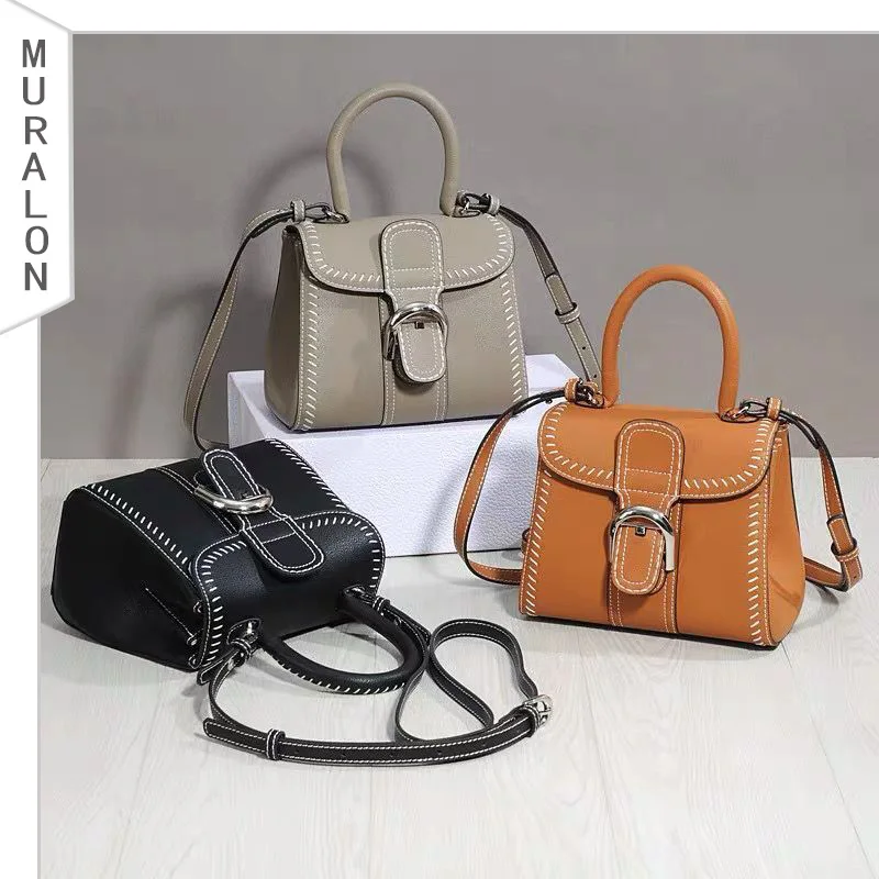 

New Luxury Design Tote Bag Ladies Commuter Bag Delicate Twill Sewing Thread Small Handbag Quality Leather Underarm Shoulder Bag