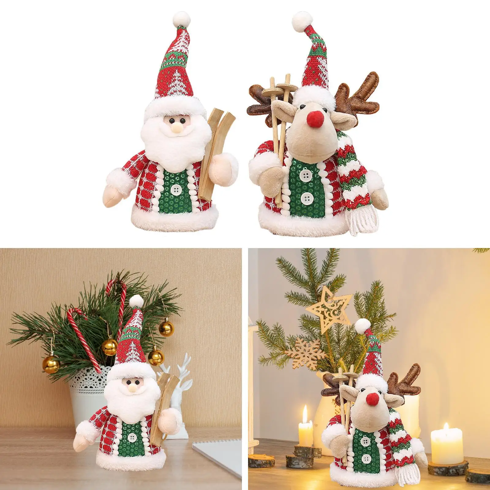 

Рождественская фигурка Рождественская плюшевая фигурка Портативная креативная статуя Украшение дома