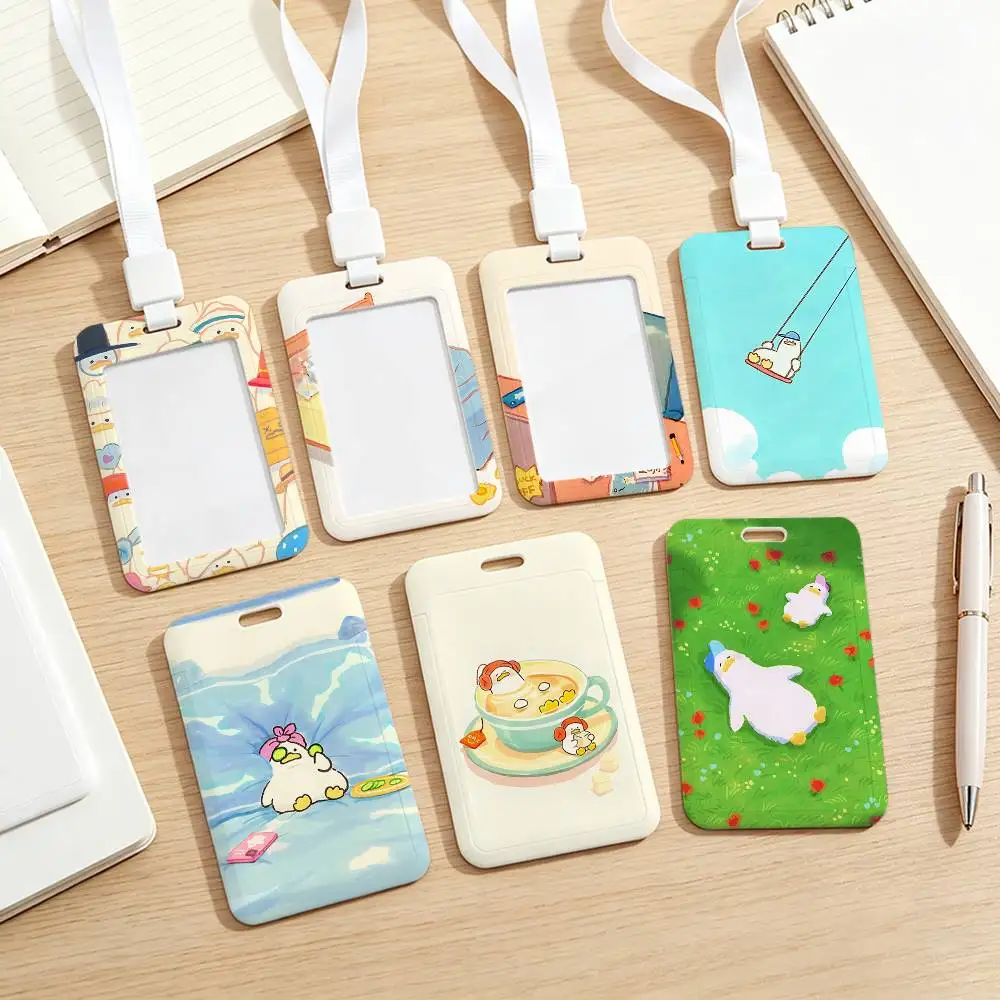 Cute S-ssebong Duck NFC Contactless Sliding Card Sleeve For Student Cards, Bus Cards, ID Cards, And Work Permits