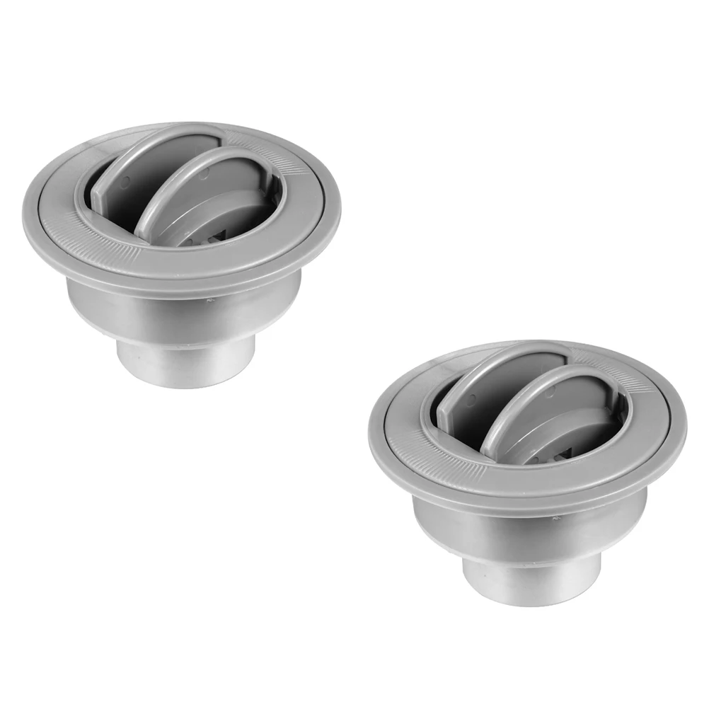 

2 pcs Bus Air Conditioner Vents Rv Ceiling Air Outlet Round Universal Ventilation Outlet Replacement Abs Material Vent Deflector