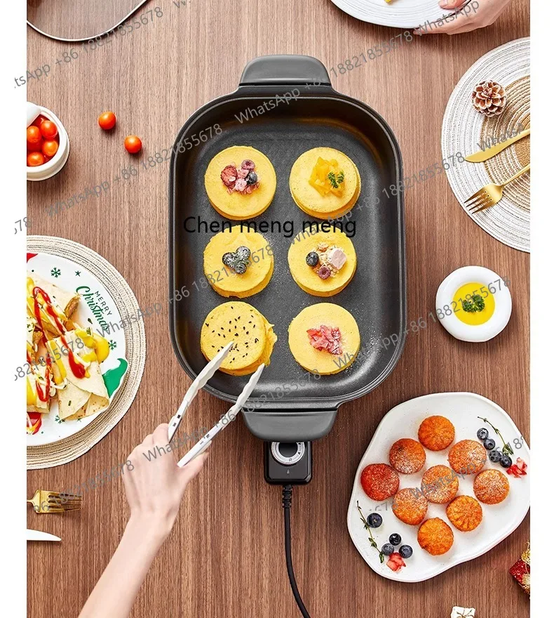 Panela elétrica multifuncional, aquecimento elétrico doméstico, panela integrada, tipo dividido, removível e lavável