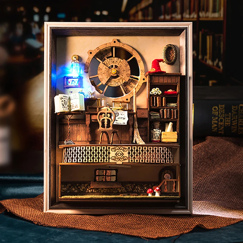 DIY Wooden Casa Magic Photo Frame Doll Houses Miniature Building Kits With Furniture Lights Dollhouses for Friends Birthday Gift
