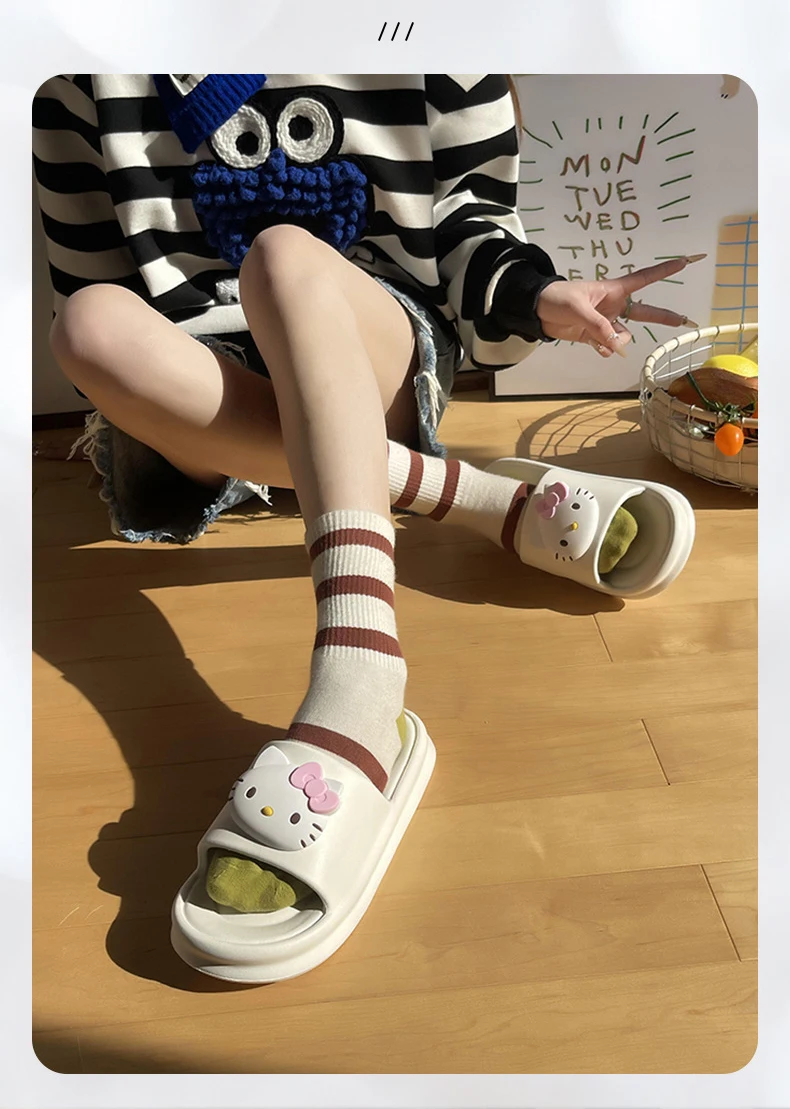 EVA Cloud Slippers, offizielle süße Mädchenhausschuhe für Damen, rutschfeste, weiche Sohle, bequeme Haussandalen – Detail 4