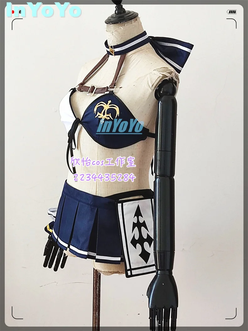 InYoYo Shirogane Noel Cosplay Vtuber Costume Summer Bikini Swimsuit Swimwear Swimming Youtuber Game Suit Women Party Dress S-L