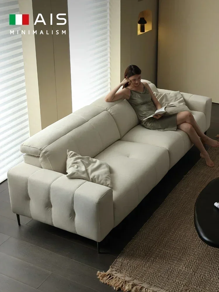 

Прямой ряд для гостиной, регулируемая спинка, итальянский минималистичный тканевый диван с царапинами для кошек