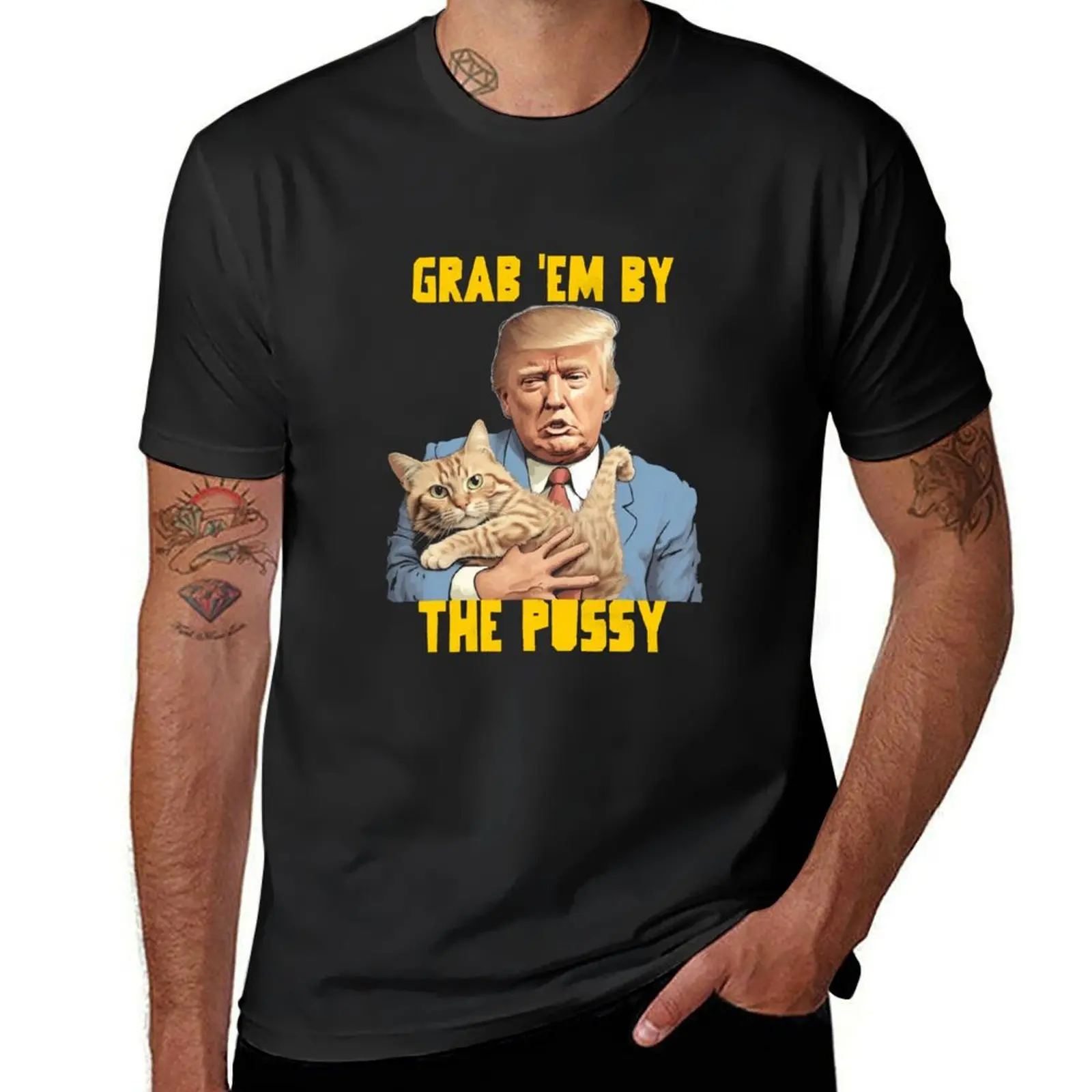 Grab em by the pussy T-Shirt plain graphics animal prinfor boys aesthetic clothes men clothings