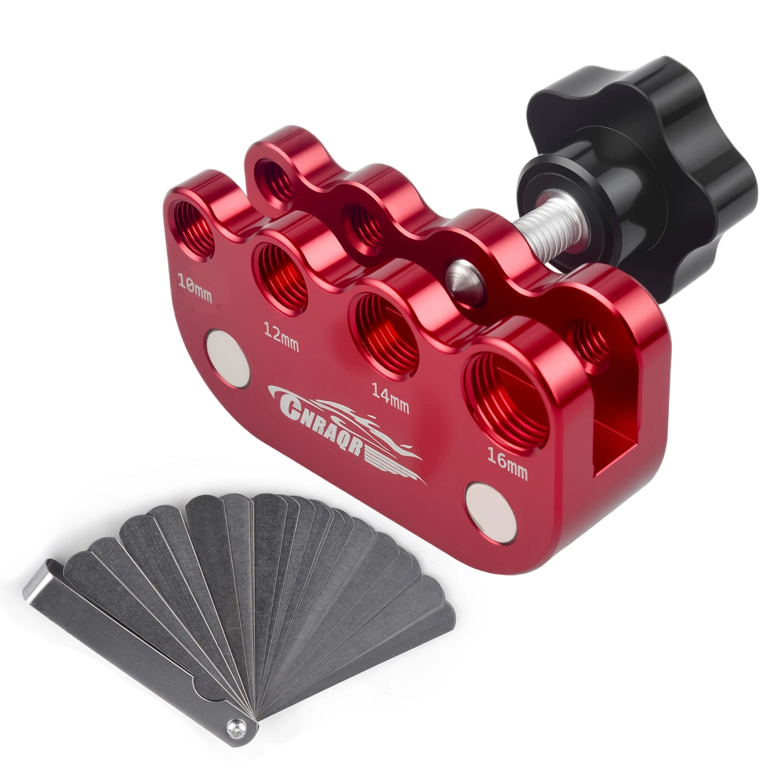 Ergonomie Zündkerzen-Lückenwerkzeug mit Stahlfülerlehre für M10 M12 M14 M16 Zündkerzen Aluminium mit Magnet