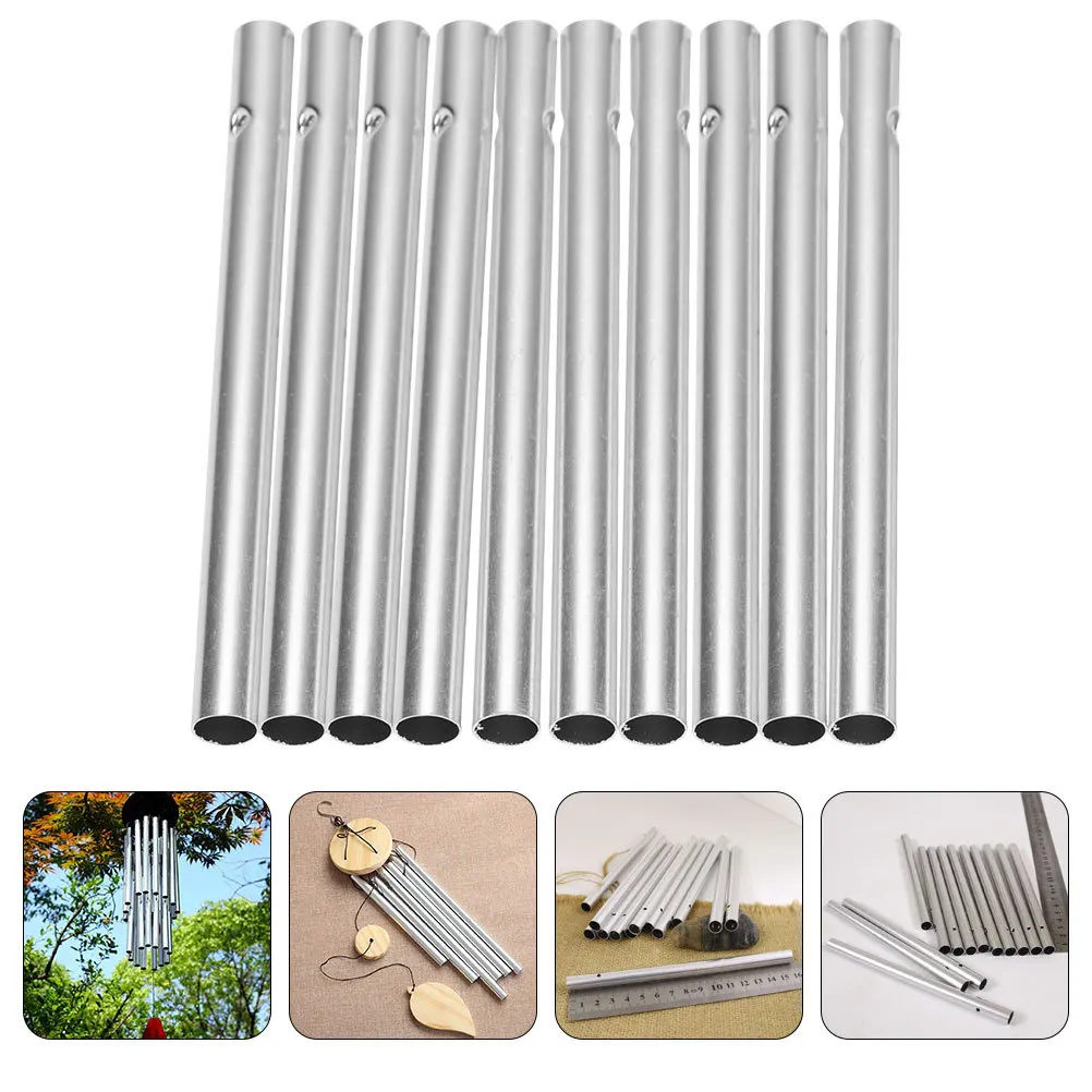 

10Pcs Aluminum DIY Wind Chime Tubes Rust Resistant Durable Garden Patio Decor Craft Supplies Wind Chime Tubes Metal