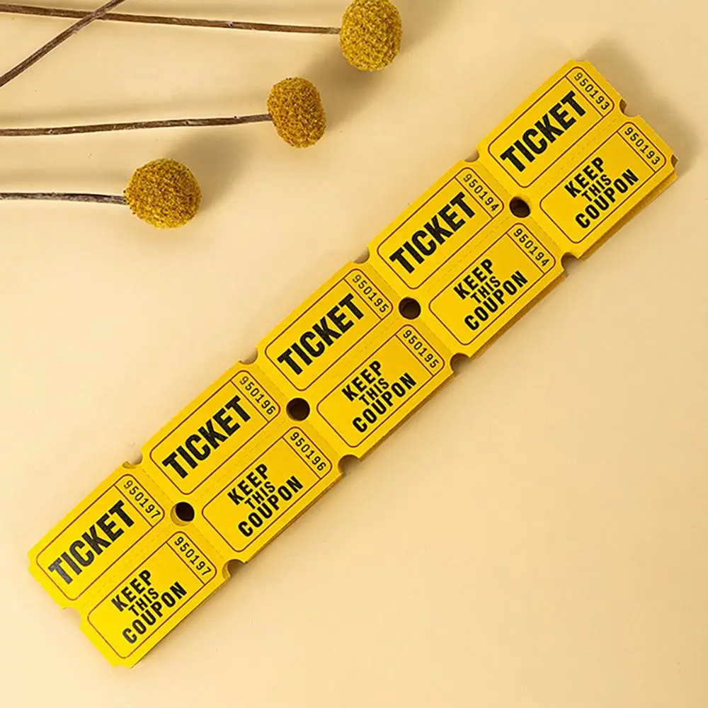 200Pcs For Classroom Raffle Tickets Drink Events Single Paper Labels Celebration Event Tickets Colorful Bulk Lottery
