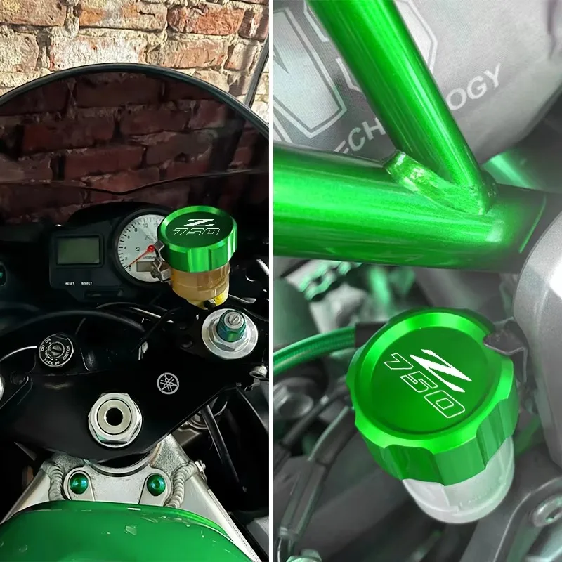 For KAWASAKI Z750 Z 750 Z750S 2005 2006 2007 2008 2009 2010 2011 2012 Motorcycle Front Rear Brake Reservoir Cover Oil Filler Cap