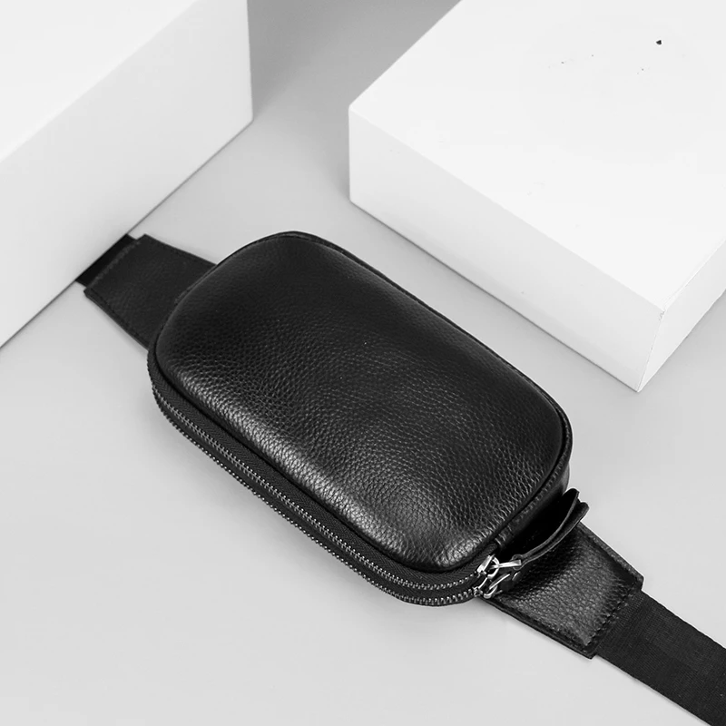 

Leather Waist Pack Fanny Bag for Men Women Outdoor Travel Sports Running Walking Hiking Slim Cell Phone Purse Waist Wallet Pouch