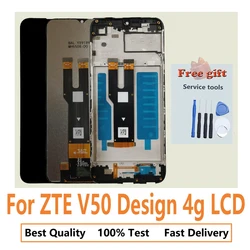 6.6''Lcds For ZTE Blade V50 Design 4G LCD Display Screen Touch Panel Digitizer Assembly Replacement Repair Parts With Frame