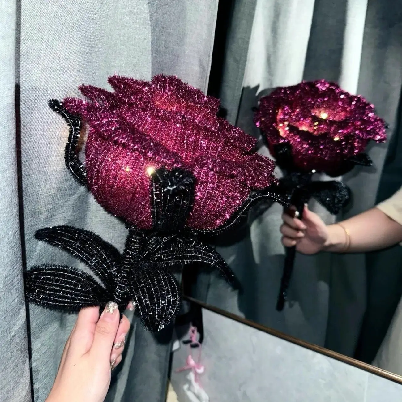 Material Package Twist Stick Sparkle Twist Stick Floyd Unadjusted Thanks Roses Qixi Festival Valentine's Day Bouquet DIY Flash