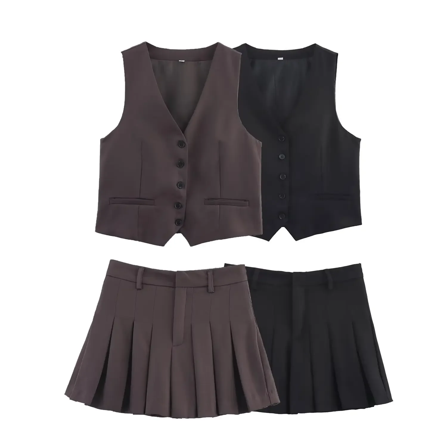 

Летний жилет и шорты в стиле поп для женщин, комплекты из 2 предметов, новинка 2025, модный короткий офисный жилет, топы, женский костюм, комплект из двух предметов, женский Outfi