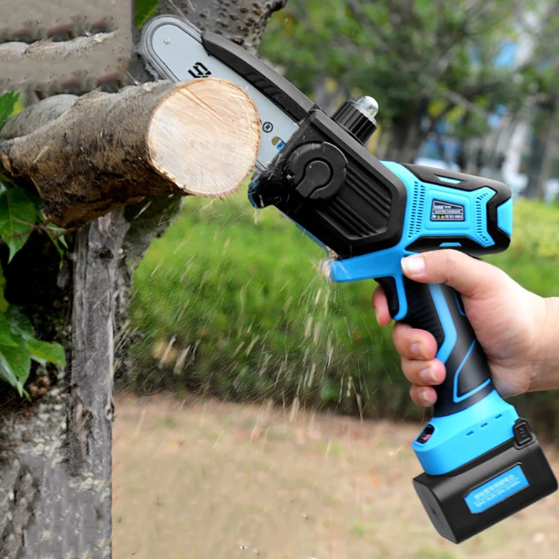 Imagem -03 - Serra Elétrica Portátil Mini Bateria de Lítio Serra de Poda Madeira Serra Elétrica Logging Jardim 16.8v 2a em