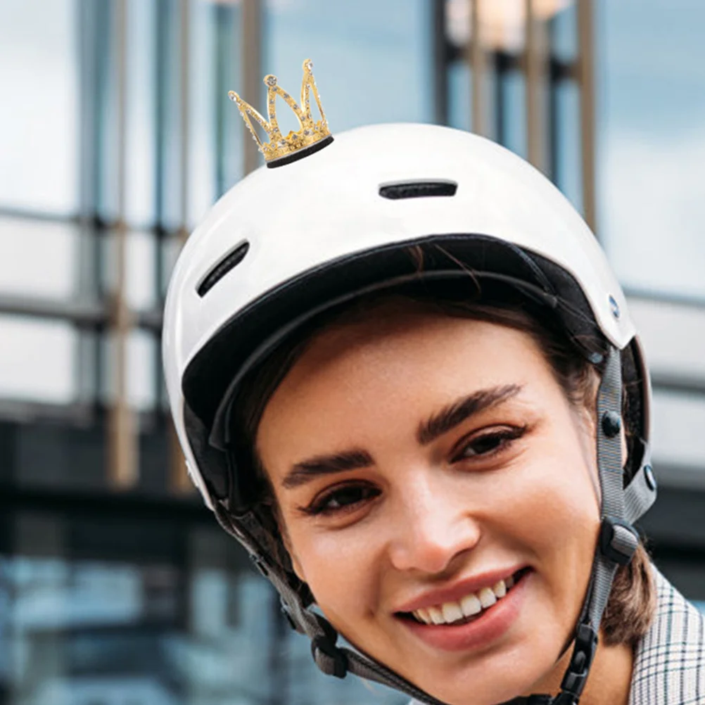

2Pcs Crown Decoration Rhinestone Motorcycle Bike Ski Accessory for Women Unique Fun Personality Gift Idea