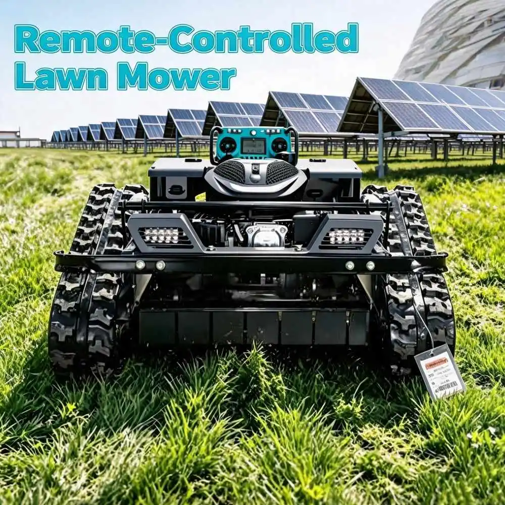All-Terrain Multi-use Trimmer 1000mm Cutting Width Small Tracked Lawn Mower Remote Control CE EPA Certified Customization Yard