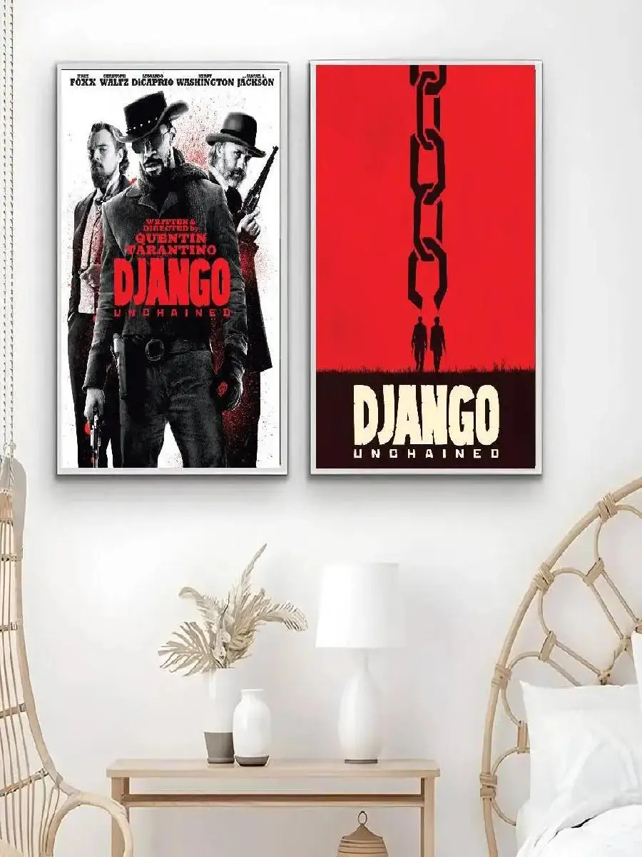 جانغو غير مقيد الفيلم ملصق جدار ديكور فني للمنزل اللوحة الرقمية لغرفة المعيشة المطبخ مطعم #2