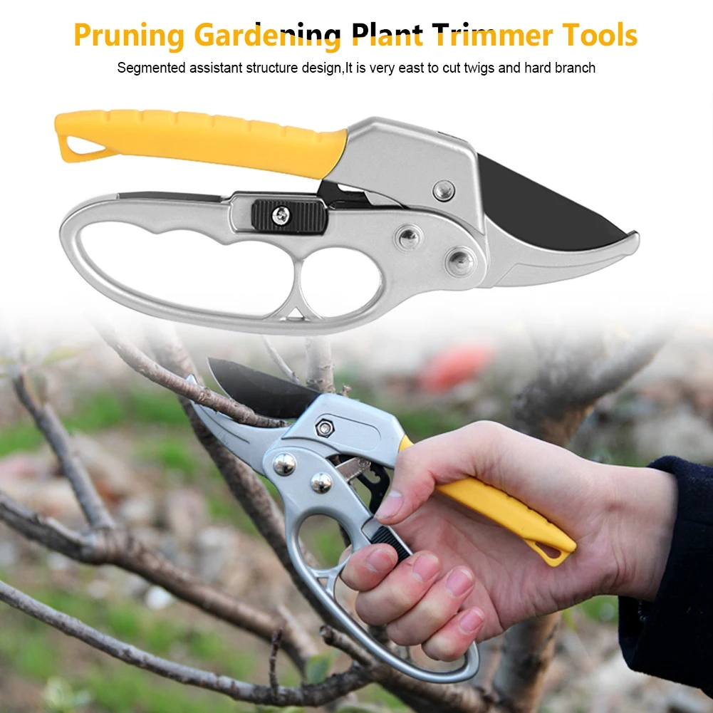 Garden Pruning Shear High Carbon Steel Pruning Shears Cutter Gardening Plant Scissor Branch Pruner Trimmer Tools Garden Scissors