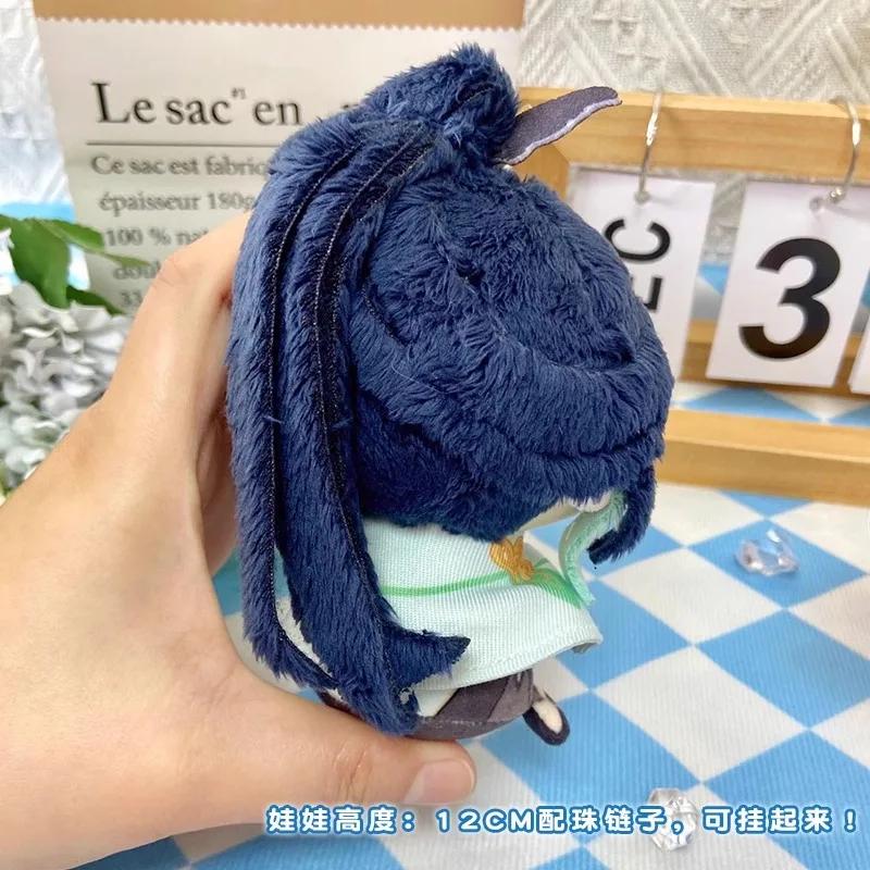 Anime Soft Plush Pendant Knapsack, GS Impact Cosplay, Kamisato Ayaka Gaming Xianyun, Adorável Postura Sentada, Chaveiro Presentes