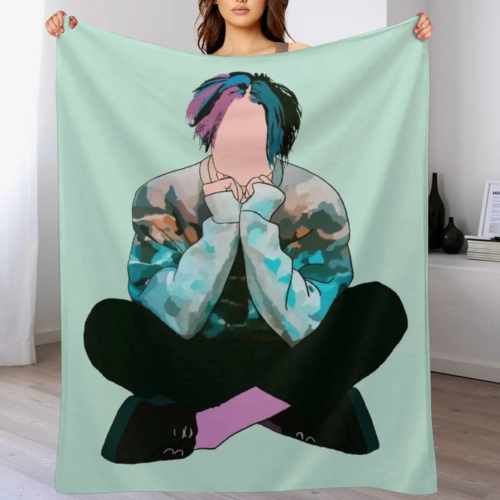 

Yungblud Weird Throw Blanket Soft Blankets Sofas Of Decoration Thins Flannel Blankets