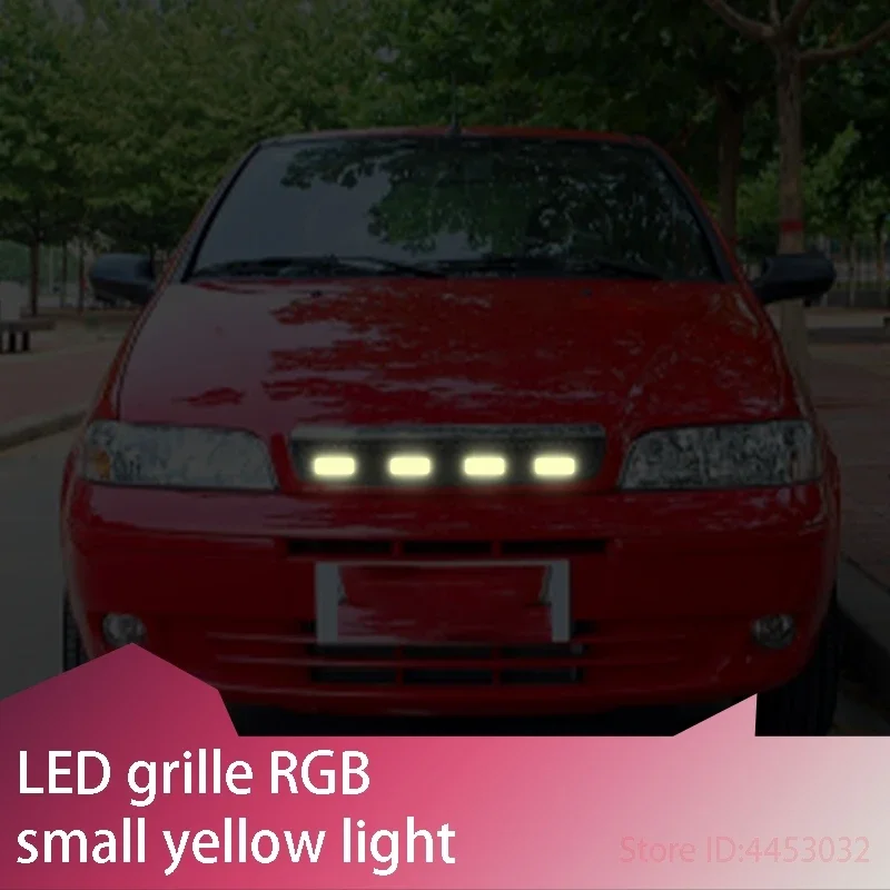 

Для Fiat 500 toro punto bravo abarth Автомобильная передняя светодиодная решетка RGB Автоматическая вспышка Предупреждающие сигнальные лампы управления через приложение 12 В