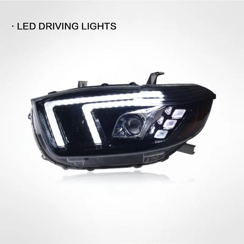 LED Headlights For Toyota Highlander Kluger 2007-2011 LED Head Lamp DRL With Moving Turning Signal