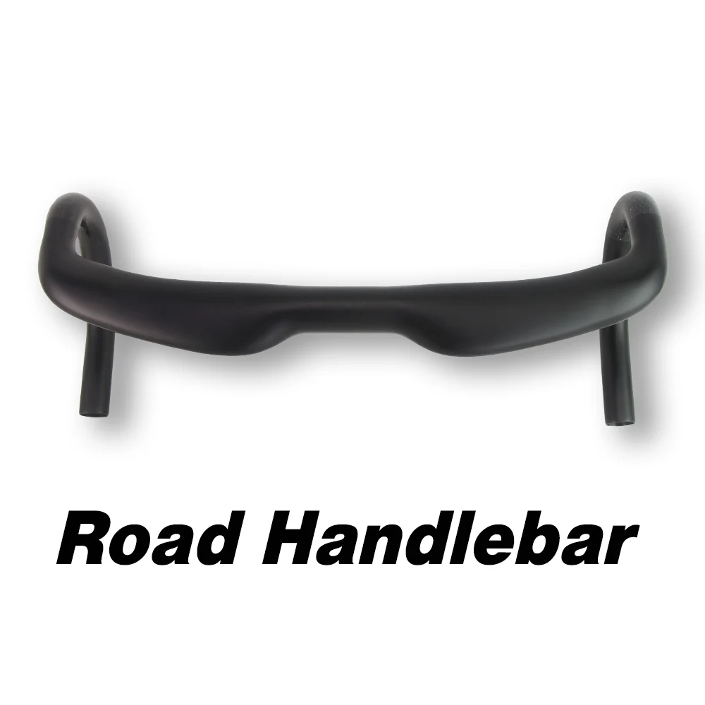 Carbon Fiber Road Handlebar, Black Matte Drop Bar, Internal Wiring, Zip Style, Full Carbon Bent Bar, 31.8x400, 420, 440mm