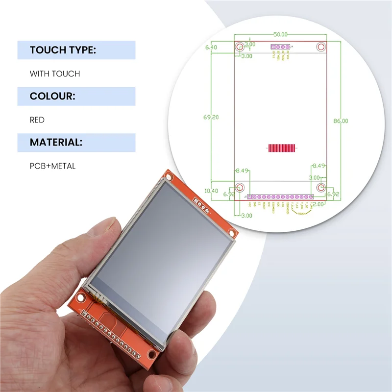 B24B 240X320 Modulo touch screen SPI Porta seriale SPI 51 Drive ILI9341V Modulo porta seriale LCD Display unità STM32