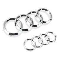 For Audi Car Logo Badge Car Front Grille Rear Trunk 4Ring Emblem For Audi A1 A3 A4 A5 A6 A7 S3 S4 S5 S6 RS3 RS4 RS5 RS6 Q3 Q5 Q7
