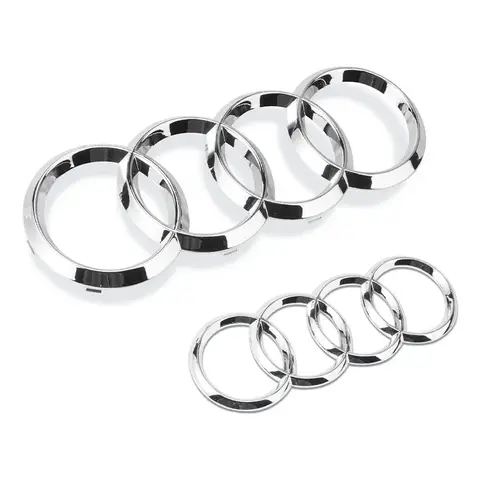 아우디 자동차 로고 배지 자동차 전면 그릴 후면 트렁크 4링 엠블럼 아우디 A1 A3 A4 A5 A6 A7 S3 S4 S5 S6 RS3 RS4 RS5 RS6 Q3 Q5 Q7 용