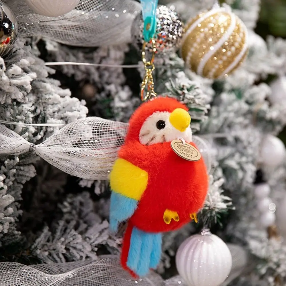จําลอง Parrot Plush จี้ตุ๊กตาสัตว์กระเป๋าจี้นก Snap สายรัดข้อมือการ์ตูน Kawaii ยืนไหล่สัตว์ของเล่นเด็ก