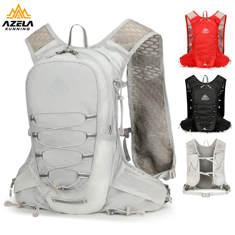 AZELA Lightweight Hydration Backpack Water-Resistant Breathable Running Vest with Reflective Details for Hiking Cycling Marathon
